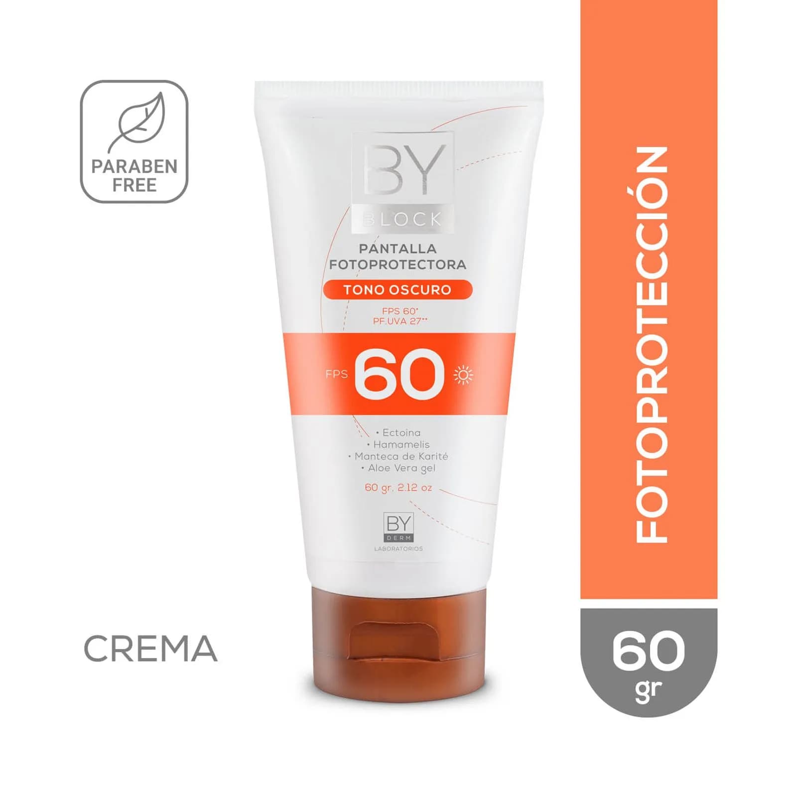 BY DERM Protector Solar By Block FPS 60 Tono Oscuro x 60grs.