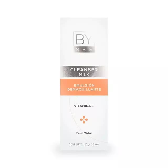 Emulsión Desmaquillante By She Cleanser Milk Vitamina E x 100grs.