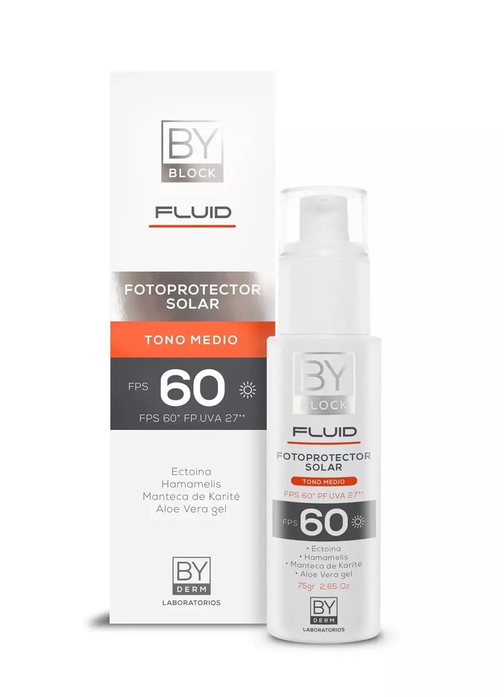 BY BLOCK Protector Fluido FPS 60 Tono Medio x 75grs.