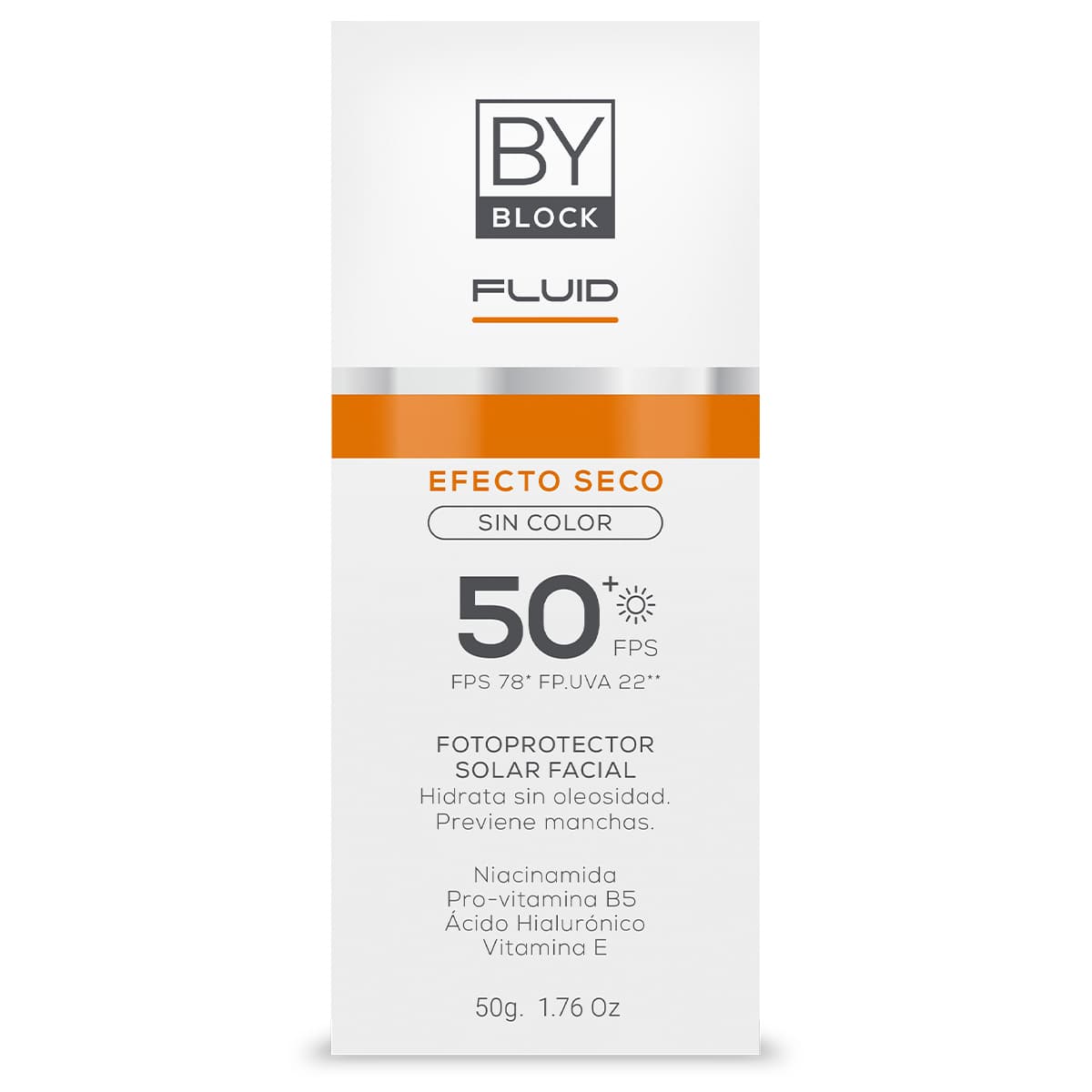 BY DERM By Block Fluid sin color toque seco FPS50 x 50grs.