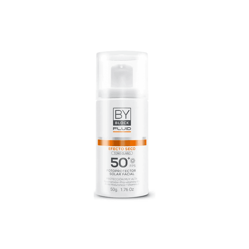 BY BLOCK Fluid Toque Seco Tono Claro Fps 50 Protector Solar x 50grs.
