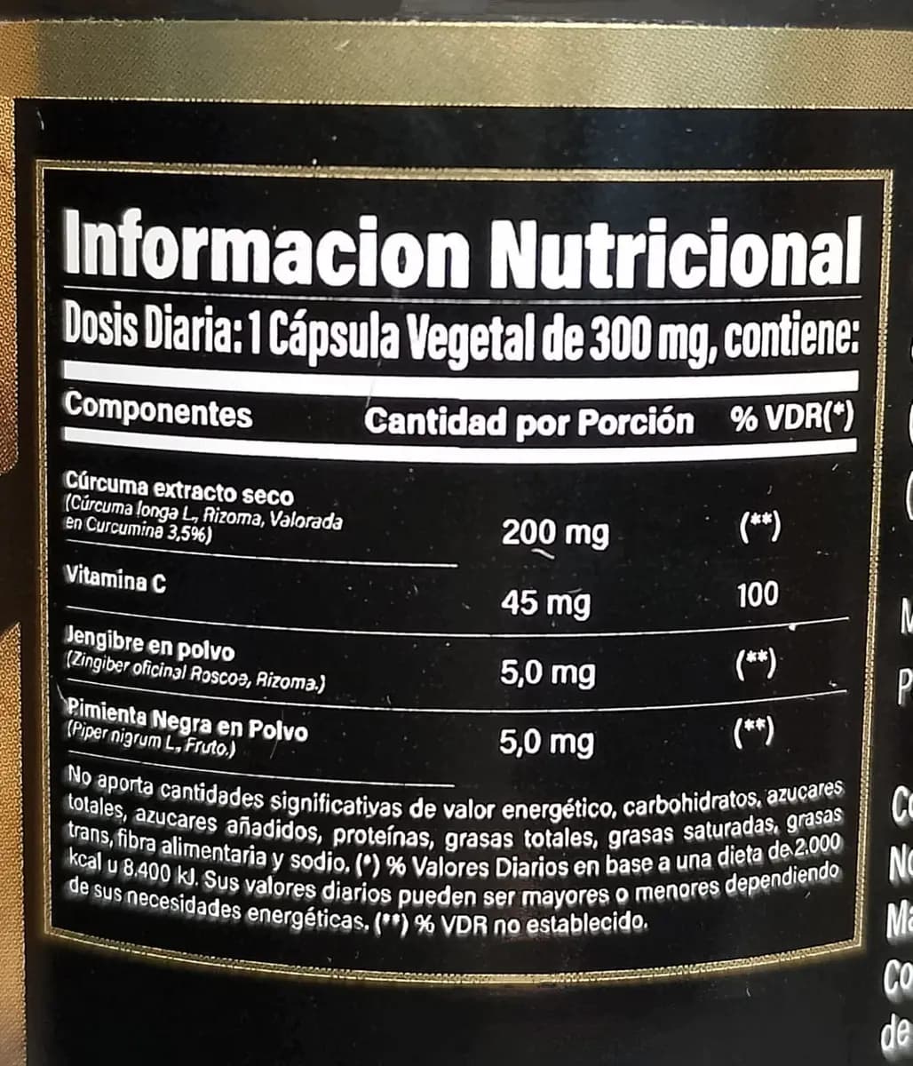 SUPLARIS Cápsulas de Curcumina con Pimienta Negra y Jengibre
X 50cap.