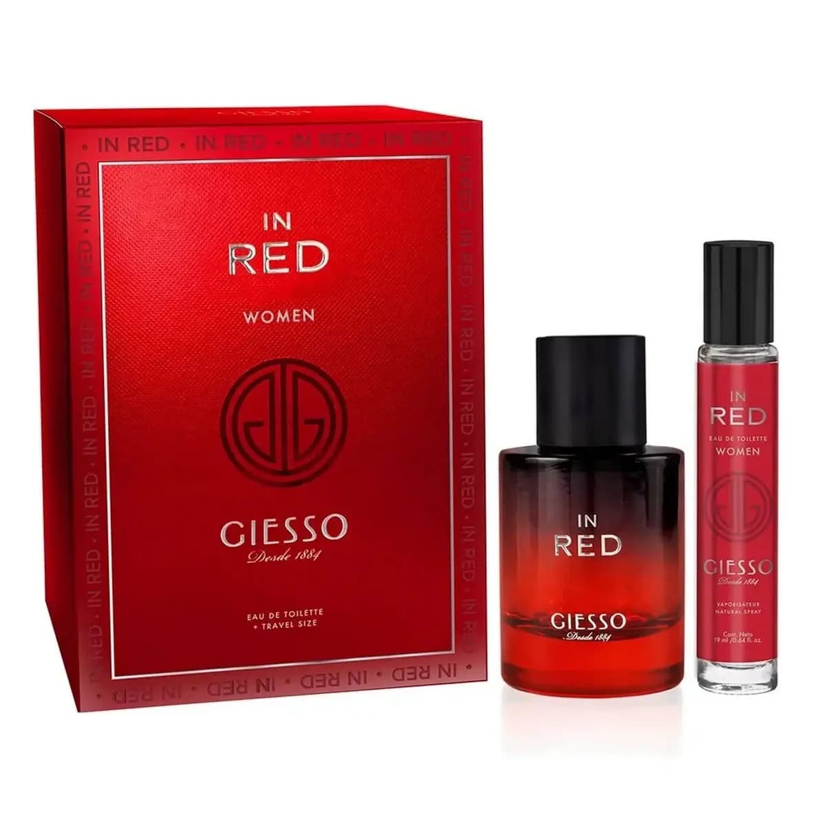 In Red Edt 50 ml + Edt x 19ml. Tamaño x 2uni.