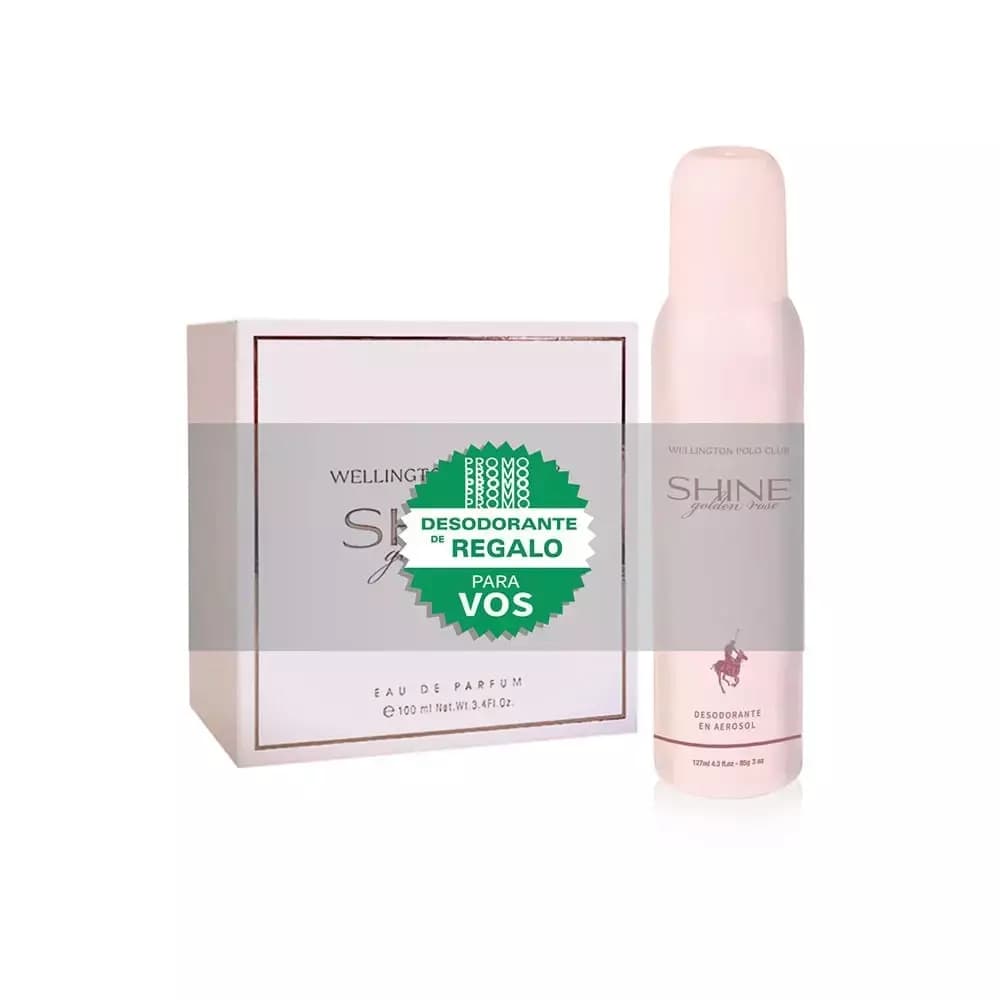 Wellington Pack Shine Gold Rose EDP x 90ml. + Deo x 127ml.