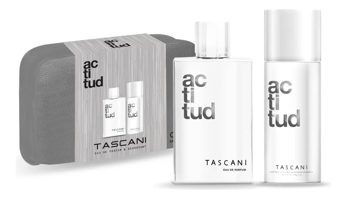 Perfume Tascani Actitud + Deo Con Neceser De