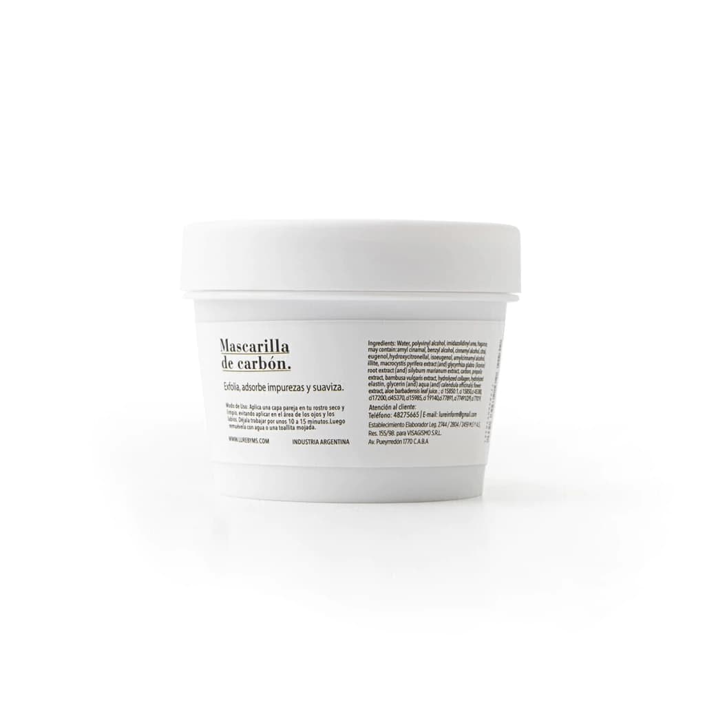 LURE Mascarilla Facial de Carbón Charcoal Facial Mask x 100grs.