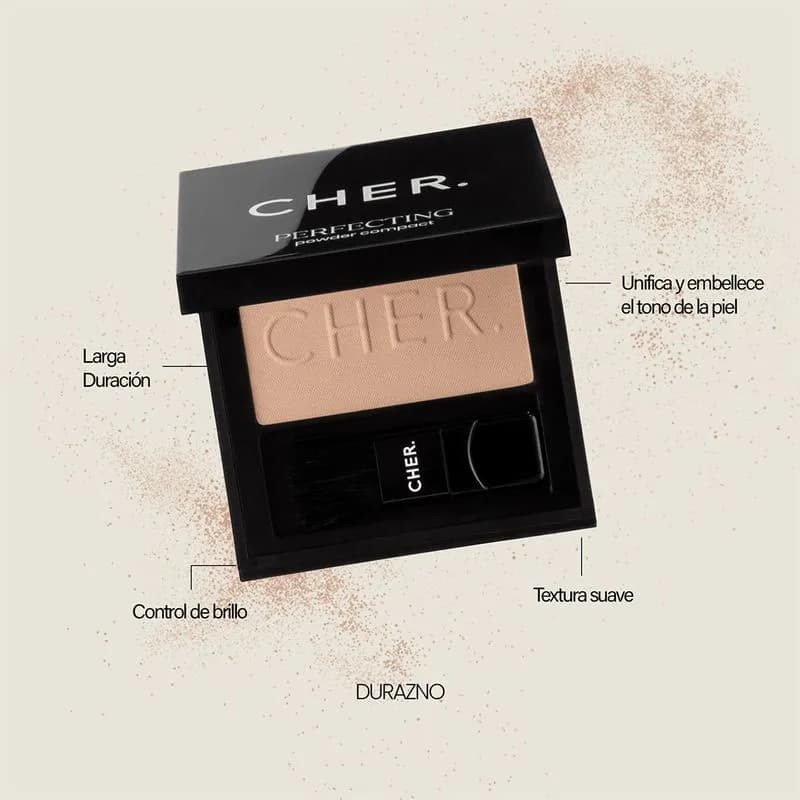 Perfecting Cher Powder Compact 3 Durazno