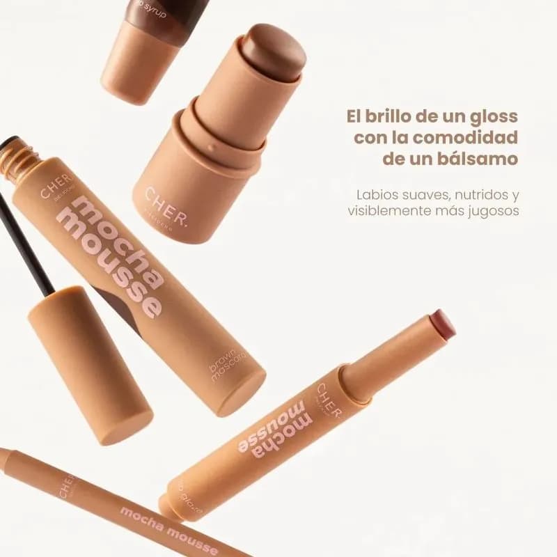 Lipstick Gloss Dieciocho Mocha Mousse Marrón Claro