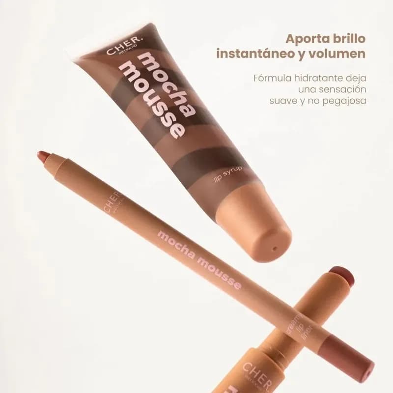 Brillo Labial Gloss Dieciocho Mocha Mousse Marrón Claro