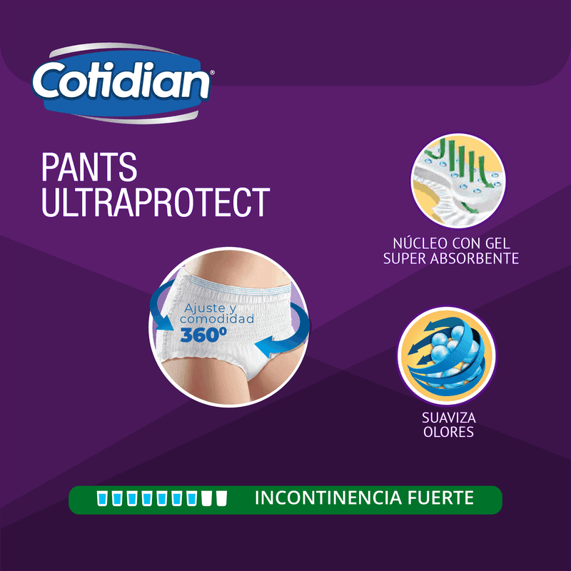 Pants Cotidian Ultra Protect Incontinencia Fuerte 16 un G/XG