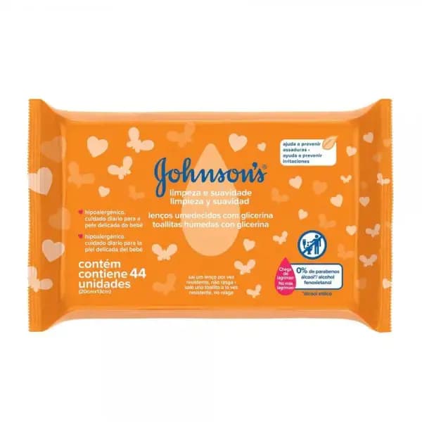 Toallas Húmedas Johnson Baby Limpieza Y Suavidad x44un