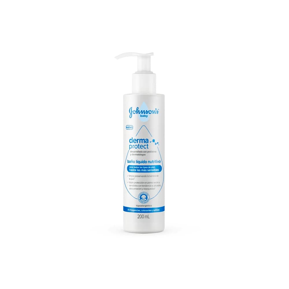 Baño Líquido nutritivo Johnsons baby Derma Protect X 200ml.