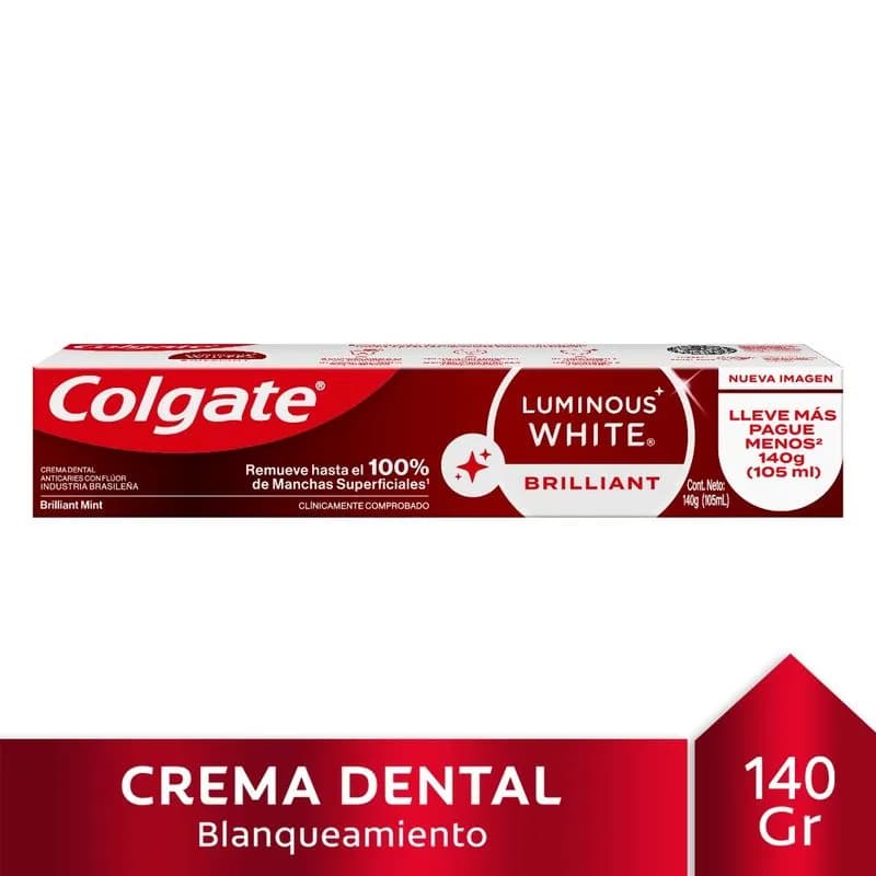Pasta Dental Colgate Luminous White Brilliant x 140grs.