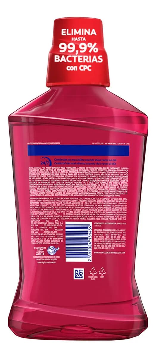 COLGATE Enjuague Bucal Plax Classic Menta Suave x 500ml.