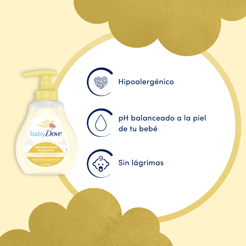 DOVE Jabón Líquido Baby Glicerina x200ml.