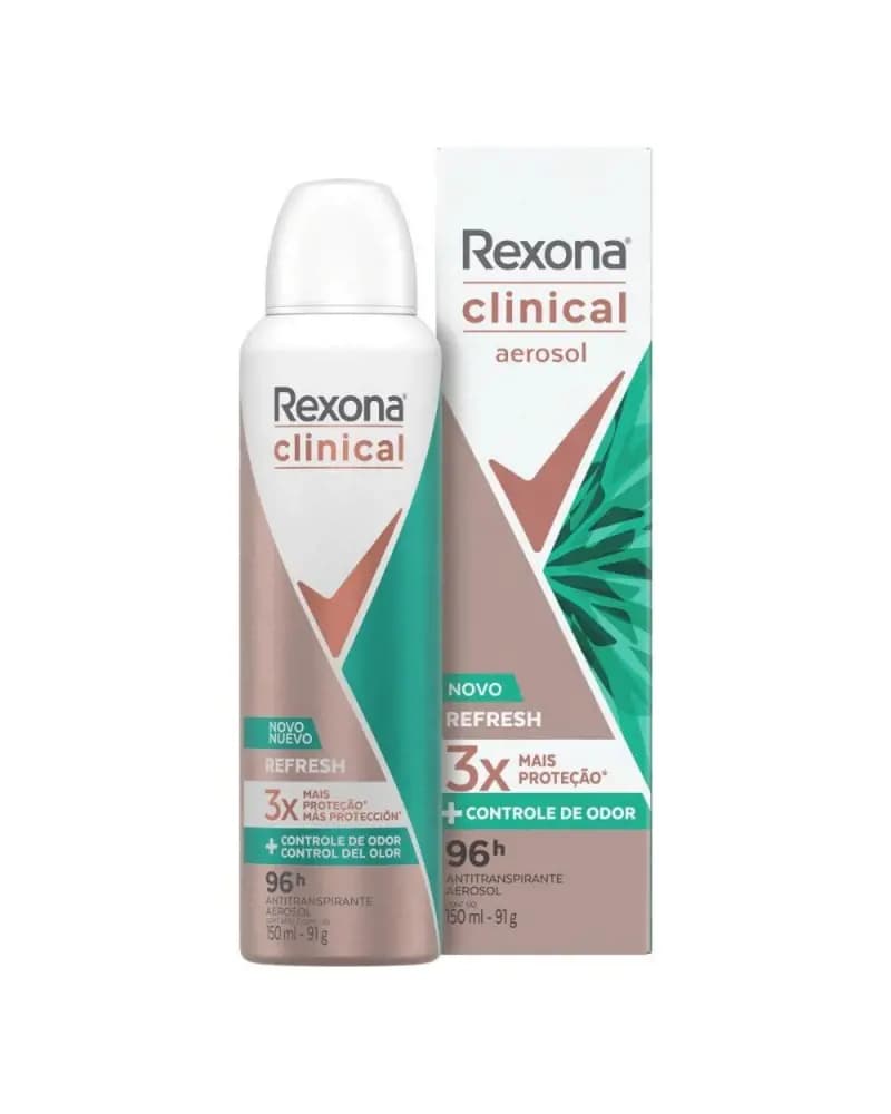 Antitranspirante Rexona Clinical Cl aer refre 96 horas x150ml