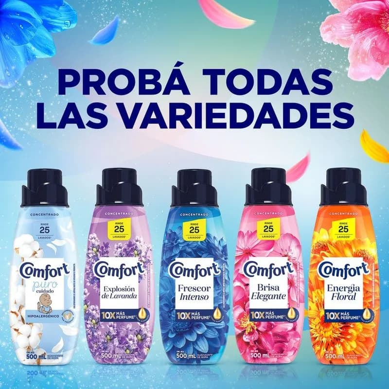 COMFORT Suavizante concentrado lavanda en botella x 500ml.