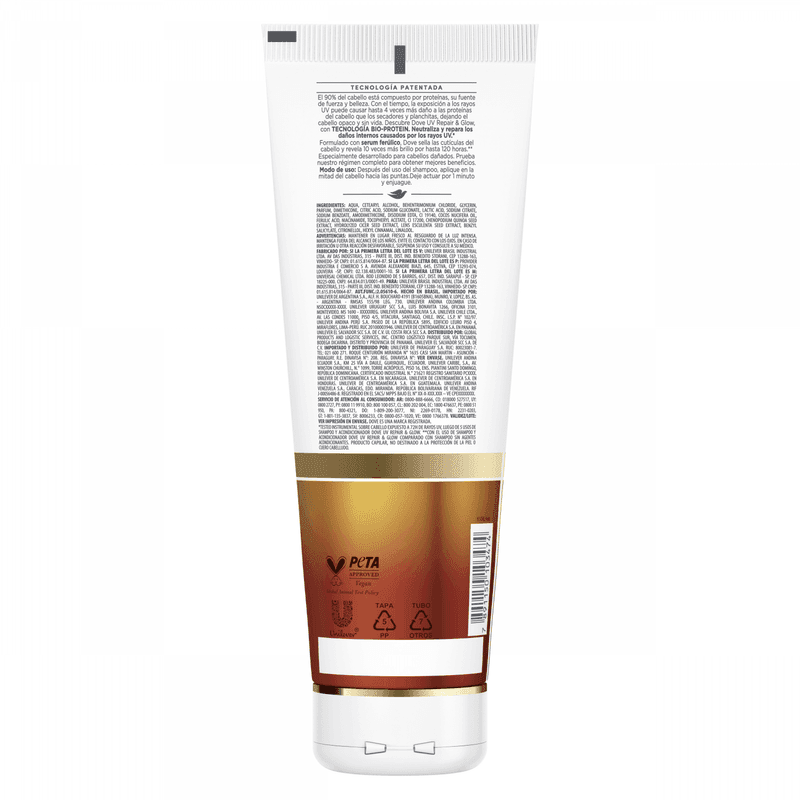 DOVE Acondicionador UV Repair & Glow x 250ml.
