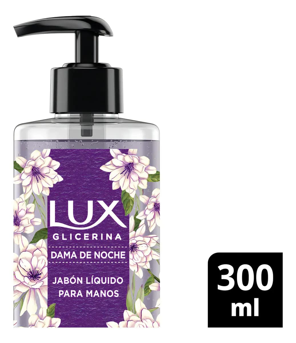 Jabón líquido glicerina Lux dama de noche x 300 ml.