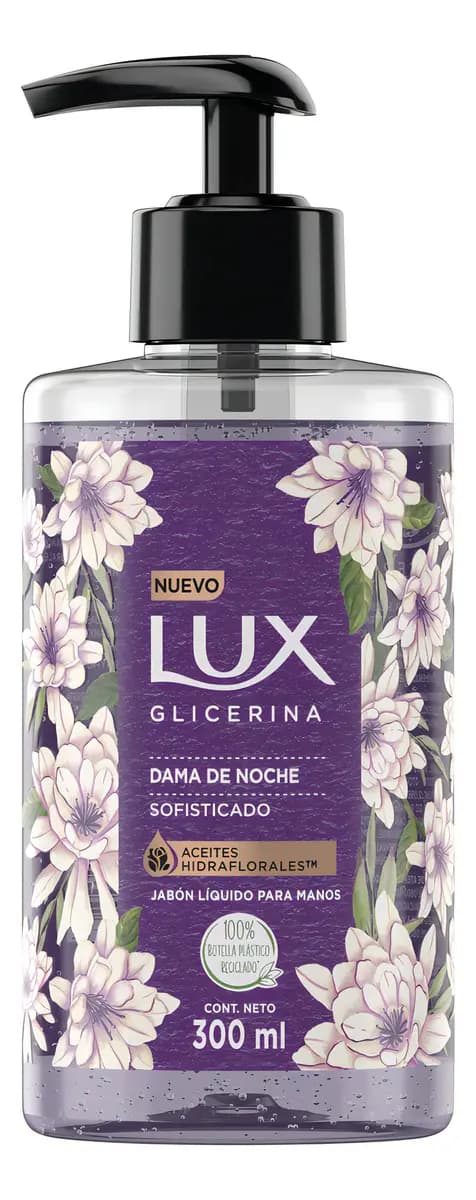 Jabón líquido glicerina Lux dama de noche x 300 ml.