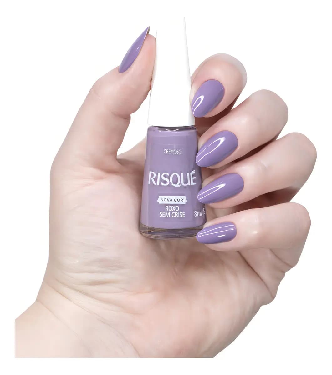 Risque Esmalte Cremoso Roxo Sem Crise x 8ml.