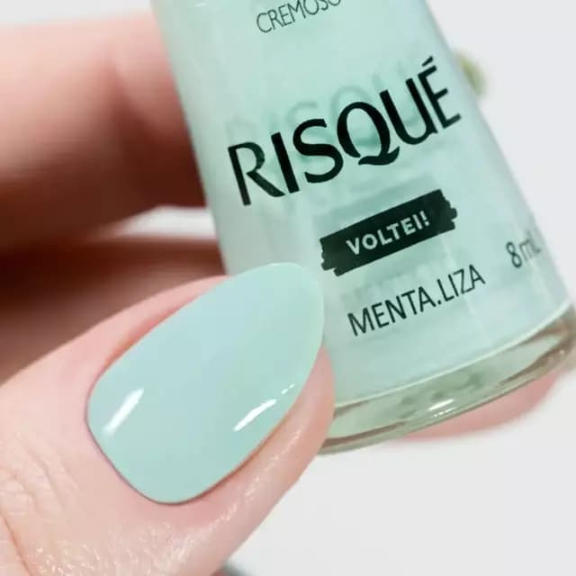 Risque Esmalte De Uñas Cremoso Color Menta.liza x 8ml.