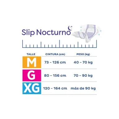 TENA Pañal Adulto Slip Nocturno G x 7uni.