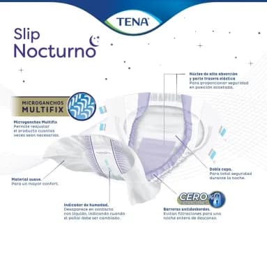 TENA Pañal Adulto Slip Nocturno G x 7uni.