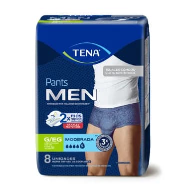 Ropa Interior Descartable Tena Pants Men G/EG x8un