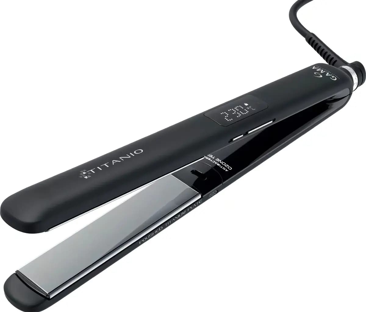 GAMA Planchita De Pelo Cp14 Digital Titanio 4d Color Negro