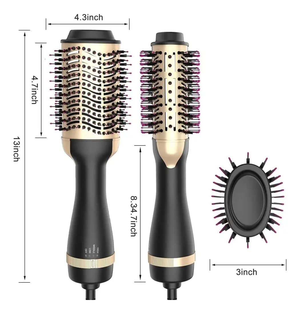 Cepillo Secador 3d 52 Bits Avocado Hidrata Nutre Dry De Alisa Modela